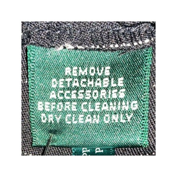 Lauren Ralph Lauren Sleeveless Faux Wrap Wool Pinstriped Jumpsuit - Picture 7 of 7